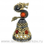 Колокольчик с янтарем "Китайский дракон"